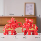 Maxbell Maxbell 2x Elephant Statue Home Decoration Standing Modern for Housewarming Office