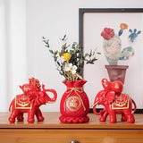 Maxbell Maxbell 2x Elephant Statue Home Decoration Standing Modern for Housewarming Office