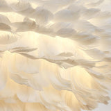 Maxbell Maxbell Modern Feather Shade Table Lamp E27 Atmosphere Light for Wedding Decoration Round Base