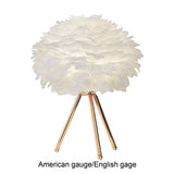 Maxbell Maxbell Elegant LED Feather Table Lamp Desk Light Lamp for Study Room Bedroom