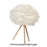 Maxbell Maxbell Elegant LED Feather Table Lamp Desk Light Lamp for Study Room Bedroom