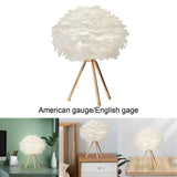 Maxbell Maxbell Elegant LED Feather Table Lamp Desk Light Lamp for Study Room Bedroom