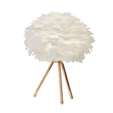 Maxbell Maxbell Elegant LED Feather Table Lamp Desk Light Lamp for Study Room Bedroom