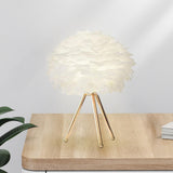 Maxbell Maxbell Elegant LED Feather Table Lamp Desk Light Lamp for Study Room Bedroom