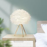 Maxbell Maxbell Elegant LED Feather Table Lamp Desk Light Lamp for Study Room Bedroom