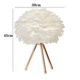 Maxbell Maxbell LED Feather Table Lamp Desk Light Romantic Lighting for Study Room Decor