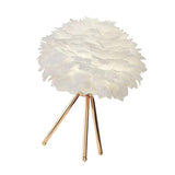 Maxbell Maxbell LED Feather Table Lamp Desk Light Romantic Lighting for Study Room Decor