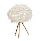 Maxbell Maxbell LED Feather Table Lamp Desk Light Romantic Lighting for Study Room Decor