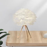 Maxbell Maxbell LED Feather Table Lamp Desk Light Romantic Lighting for Study Room Decor