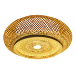 Maxbell Maxbell LED Ceiling Lamp Lighting Fixture Bamboo Lamp Shade for Kitchen Apartment 60cmx20cm