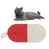 Maxbell Maxbell Cat Scratcher Mat Non Slip for Protecting Furniture Cat Grinding Claws Red White