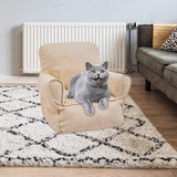 Maxbell Maxbell Pet Sofa Couch Cushion Cat Bed Nonslip Puppy Blanket Nest House Indoor beige