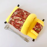 Maxbell House Bird Nest Cotton Cockatoo Parakeet Lovebird Parrot Hanging Hammock Bed Yellow