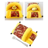 Maxbell House Bird Nest Cotton Cockatoo Parakeet Lovebird Parrot Hanging Hammock Bed Yellow