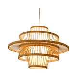 Maxbell Handwoven Bamboo Lamp Shade Pendant Light Cover for Bedroom Teahouse Kitchen