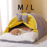 Maxbell Comfortable Pet Cat Bed Nest Dog House Soft Kennel Winter Warm Cave 65cmx47cmx35cm