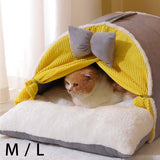 Maxbell Comfortable Pet Cat Bed Nest Dog House Soft Kennel Winter Warm Cave 65cmx47cmx35cm