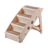 Maxbell Dog Stairs Steps Ladder Pet Non Slip Platform Cat Ramp for Soft Bed Couch Beige