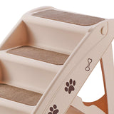 Maxbell Dog Stairs Steps Ladder Pet Non Slip Platform Cat Ramp for Soft Bed Couch Beige