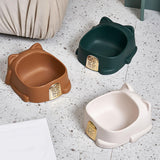 Maxbell Cat Bowl with Non Slip Mat Feeding Wide Easily Clean for Cats Small Dogs Green
