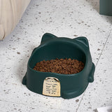 Maxbell Cat Bowl with Non Slip Mat Feeding Wide Easily Clean for Cats Small Dogs Green