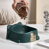 Maxbell Cat Bowl with Non Slip Mat Feeding Wide Easily Clean for Cats Small Dogs Green