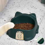 Maxbell Cat Bowl with Non Slip Mat Feeding Wide Easily Clean for Cats Small Dogs Green