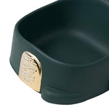 Maxbell Cat Bowl with Non Slip Mat Feeding Wide Easily Clean for Cats Small Dogs Green