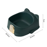 Maxbell Cat Bowl with Non Slip Mat Feeding Wide Easily Clean for Cats Small Dogs Green
