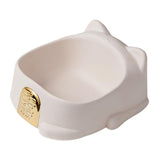 Maxbell Cat Bowl with Non Slip Mat Feeding Wide Easily Clean for Cats Small Dogs White
