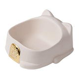 Maxbell Cat Bowl with Non Slip Mat Feeding Wide Easily Clean for Cats Small Dogs White