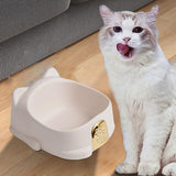 Maxbell Cat Bowl with Non Slip Mat Feeding Wide Easily Clean for Cats Small Dogs White