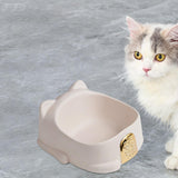 Maxbell Cat Bowl with Non Slip Mat Feeding Wide Easily Clean for Cats Small Dogs White