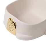 Maxbell Cat Bowl with Non Slip Mat Feeding Wide Easily Clean for Cats Small Dogs White