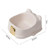 Maxbell Cat Bowl with Non Slip Mat Feeding Wide Easily Clean for Cats Small Dogs White