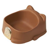 Maxbell Cat Bowl with Non Slip Mat Feeding Wide Easily Clean for Cats Small Dogs Brown