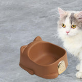 Maxbell Cat Bowl with Non Slip Mat Feeding Wide Easily Clean for Cats Small Dogs Brown