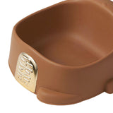 Maxbell Cat Bowl with Non Slip Mat Feeding Wide Easily Clean for Cats Small Dogs Brown