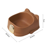 Maxbell Cat Bowl with Non Slip Mat Feeding Wide Easily Clean for Cats Small Dogs Brown