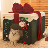 Maxbell Christmas Cat House Cave Hut Mat Tent Nest Cushion Winter Warm Anti Slip