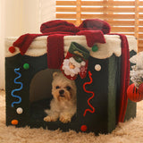 Maxbell Christmas Cat House Cave Hut Mat Tent Nest Cushion Winter Warm Anti Slip