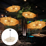 Maxbell Fish Shaped Lantern Woven Rattan Pendant Light for Restaurant Kitchen Island StyleB