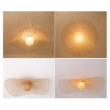 Maxbell Bamboo Ceiling Light Fixture Lamp E27 Base Rustic for Passway Living Room 65cm