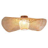Maxbell Bamboo Ceiling Light Fixture Lamp E27 Base Rustic for Passway Living Room 65cm