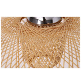 Maxbell Bamboo Ceiling Light Fixture Lamp E27 Base Rustic for Passway Living Room 75cm