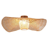 Maxbell Bamboo Ceiling Light Fixture Lamp E27 Base Rustic for Passway Living Room 75cm
