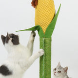 Maxbell 80cm Tall Cat Scratcher Post Hanging Toy Ball Grinding Claws Scratching Pole