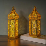 Maxbell Candlestick Lantern Night Light Atmosphere Tealight Decorative for Desktop Small