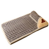 Maxbell Dog Bed with Pillow Mat Washable Pet Bed for Small Medium Dogs Thickened Gray M