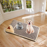 Maxbell Dog Bed with Pillow Mat Washable Pet Bed for Small Medium Dogs Thickened Gray M